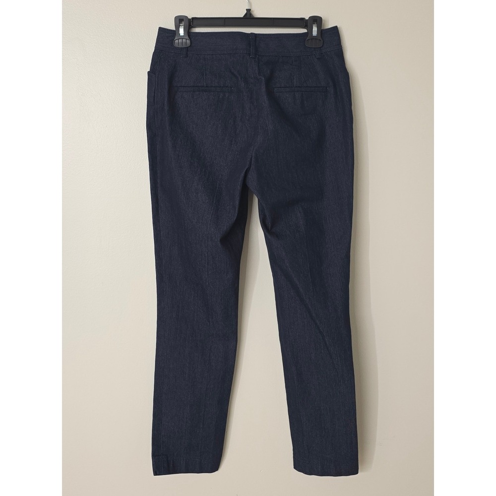Brooks Brothers Pants Straight Mid Rise Dark Wash Stretch Preppy Office Womens 4 - Picture 4 of 9